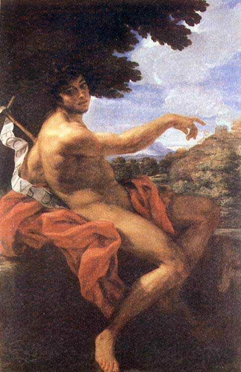 Giovanni Battista Gaulli Called Baccicio St John the Baptist Norge oil painting art